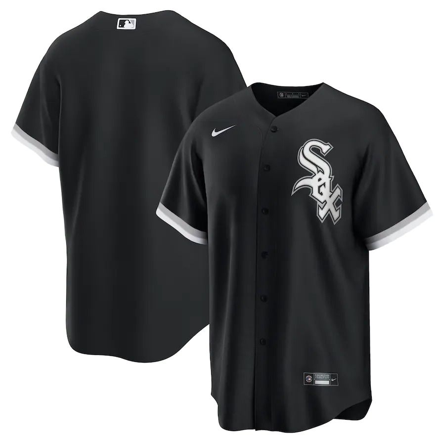 Men Chicago White Sox Nike Black Alternate Replica Team MLB Jersey->women mlb jersey->Women Jersey